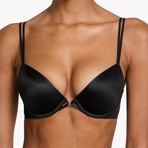 Victoria's Secret Very Sexy Black Satin Push-Up Bra